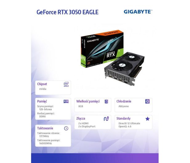 Gigabyte GeForce RTX 3050 EAGLE 8GB GDDR6 - 715687 - zdjęcie 12